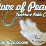 dove of peace bible craft necklace