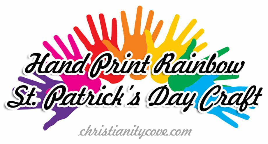 handprint rainbows st patricks day craft